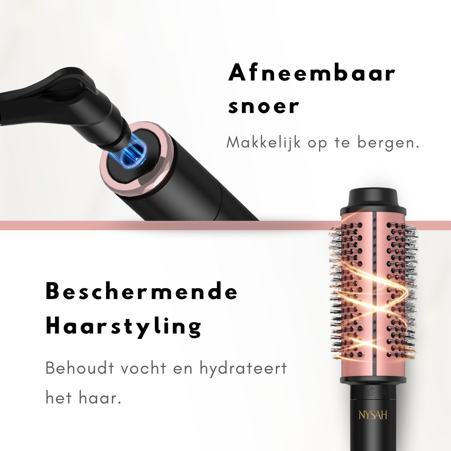 Nysah 3in 1Thermal Brush Keramische Warmteborstel.