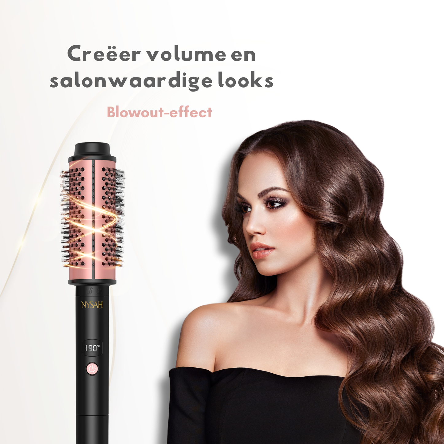 Nysah 3in 1Thermal Brush Keramische Warmteborstel.