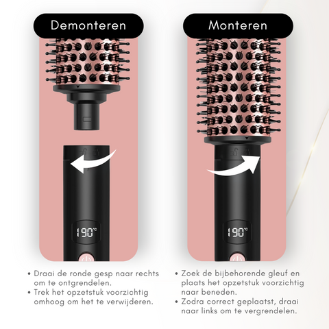 Nysah 3in 1Thermal Brush Keramische Warmteborstel.